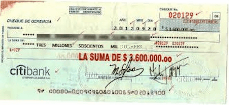 Pasos para llenar un cheque de gerencia en Ecuador.